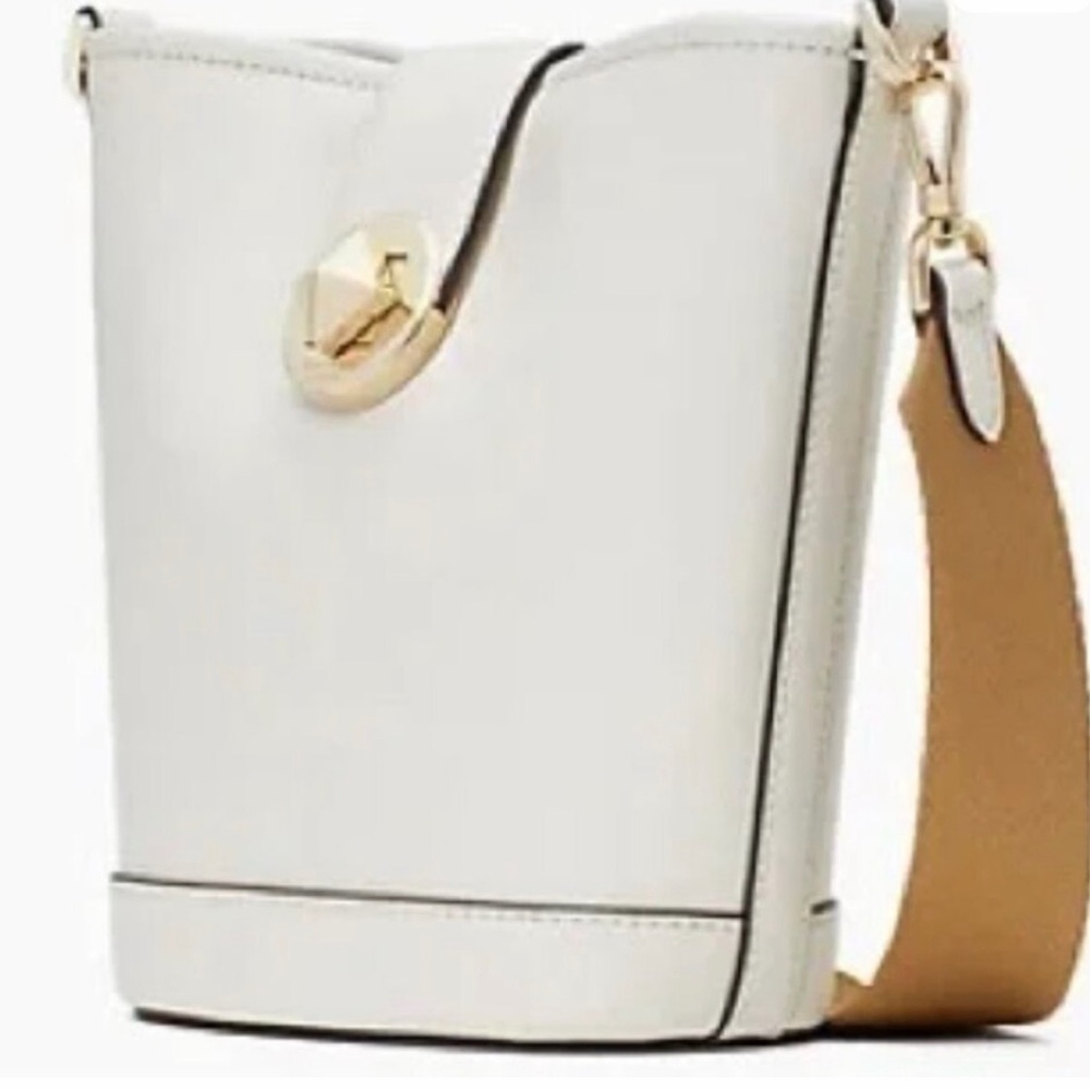 ♠️ Kate Spade Audrey Mini Bucket Crossbody Bag, Parchment White